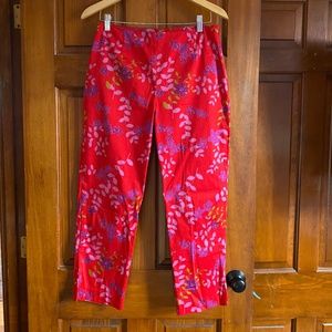 Ann Taylor red print dress pants